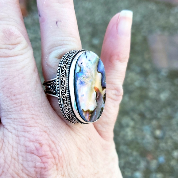 New Abalone Shell 925 Silver Ring. - Picture 6 of 8